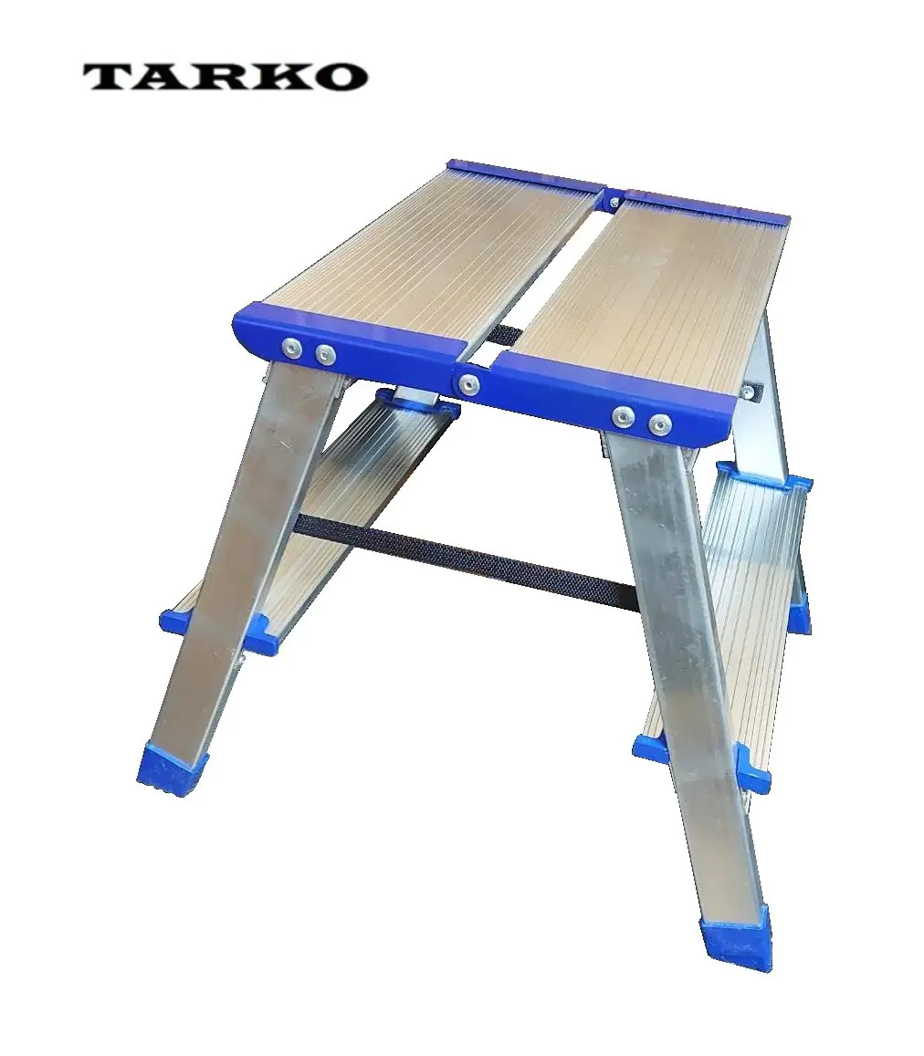 Стремянка двусторон. 39 см с увелич. площадкой (2x2 ступени) TARKO 14202